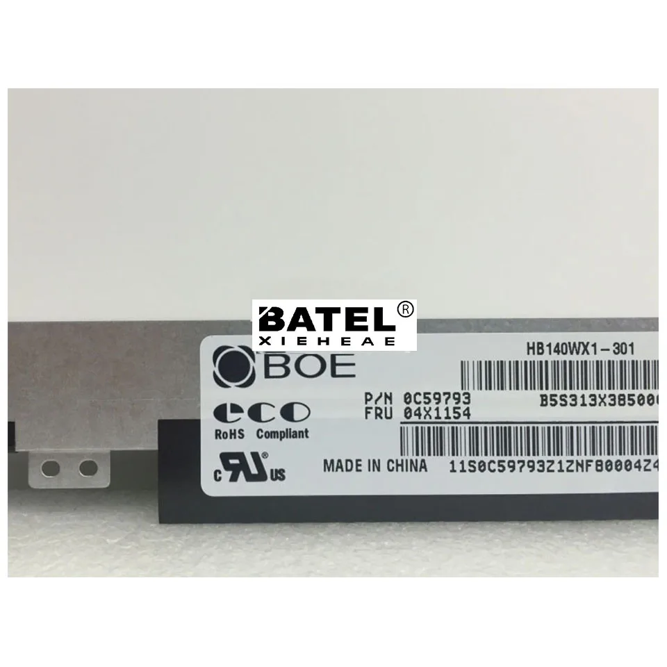 Для BOE HB140WX1 301 18200939 светодиодный экран ЖК дисплей Матрица для ноутбука 14 0 &quotHD 1366X768