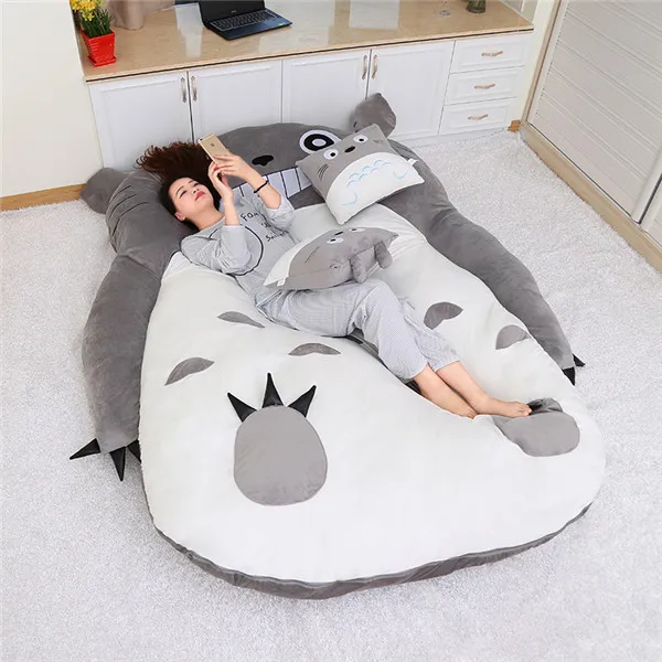 Мой сосед Тоторо татами спальный двойной кровать Beanbag диван для Audlt теплый мультфильм Тоторо татами спальный мешок матрас