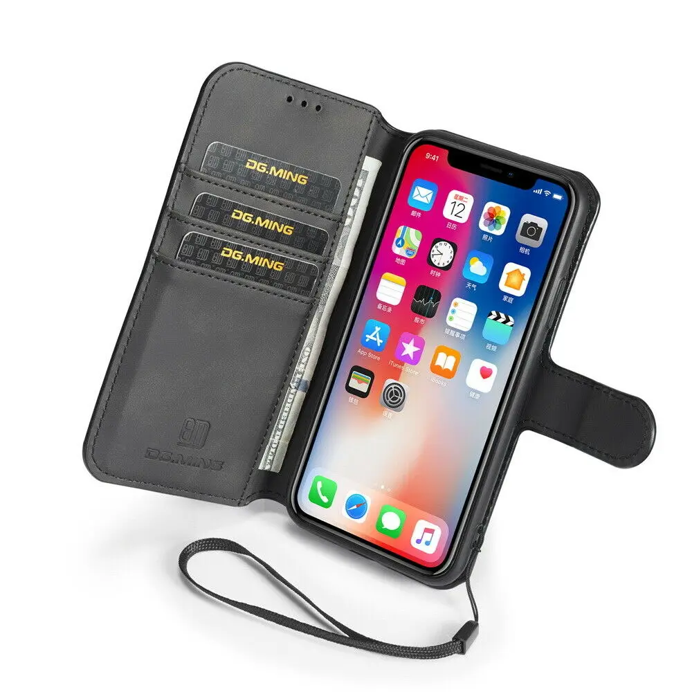 Для huawei P20 Натуральная кожа флип чехол бумажник крышка Слота для iPhone X XS Max 6 7 8 Plus и для samsung Galaxy S10+ примечание 9