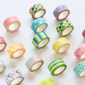 4 рулона в упаковке набор декоративного скотча Васи свежие красочные геометрические Бумажные Клейкие Ленты японская васи лента DIY наклейки для скрапбукинга