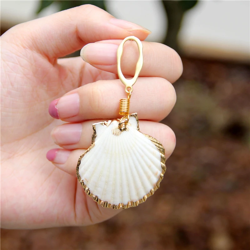 Натуральная морская раковина серьги для Для женщин Мода оболочки кулон висящие
