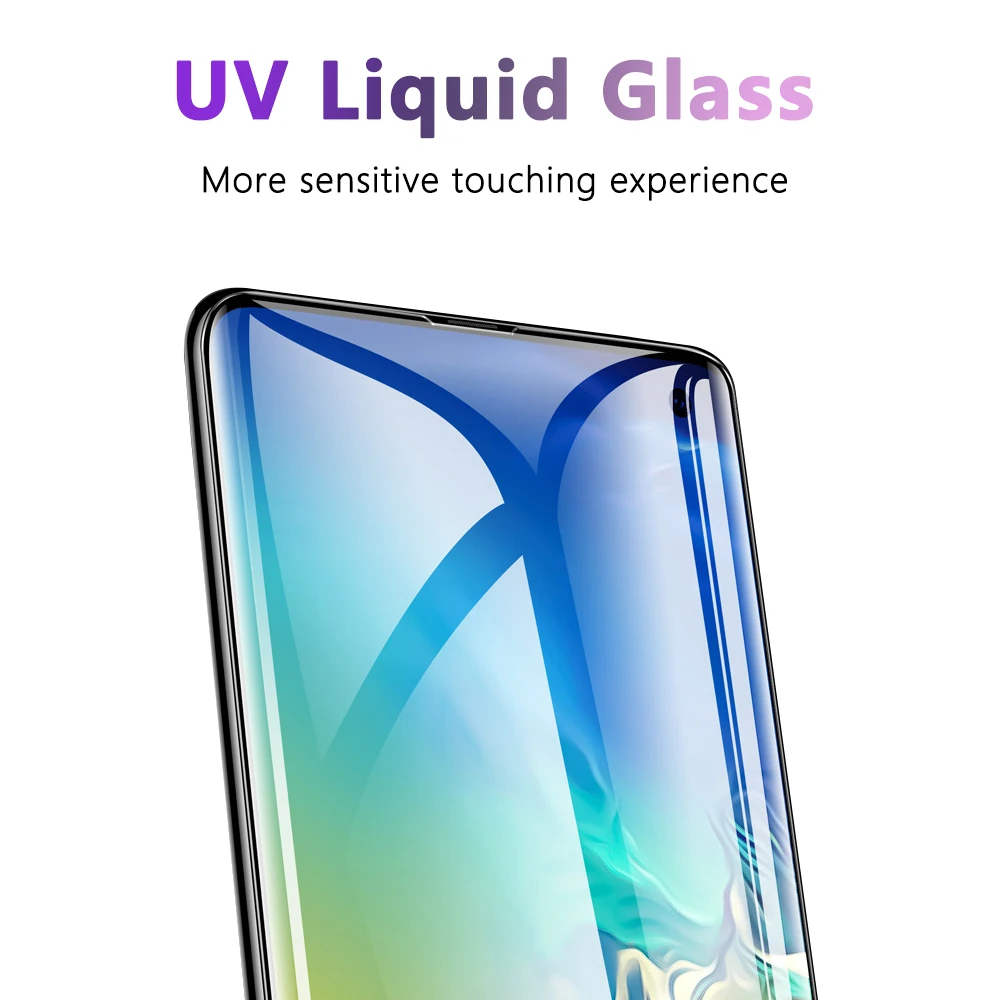 УФ жидкое Защитное стекло для экрана samsung Galaxy S10 S10 S9 S8 Plus S10E 5D полное покрытие Клей закаленное защитное стекло пленка