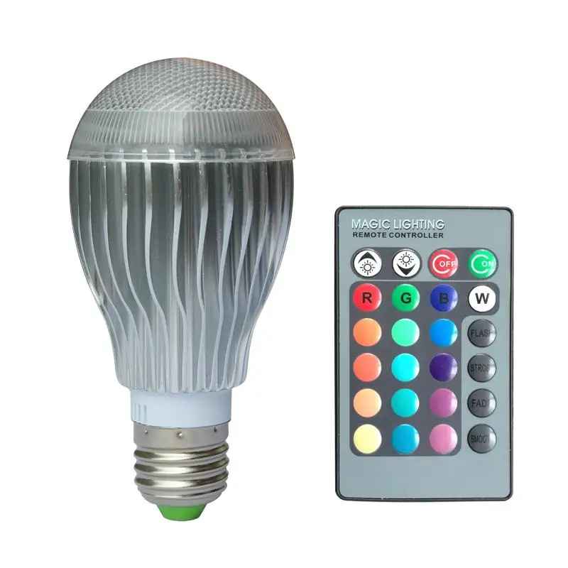 50 шт. Регулируемая GU10 GU5.3 E14 E27 Светодиодная лампа 10 Вт RGB AC85 265V 110 В 220 CE UL