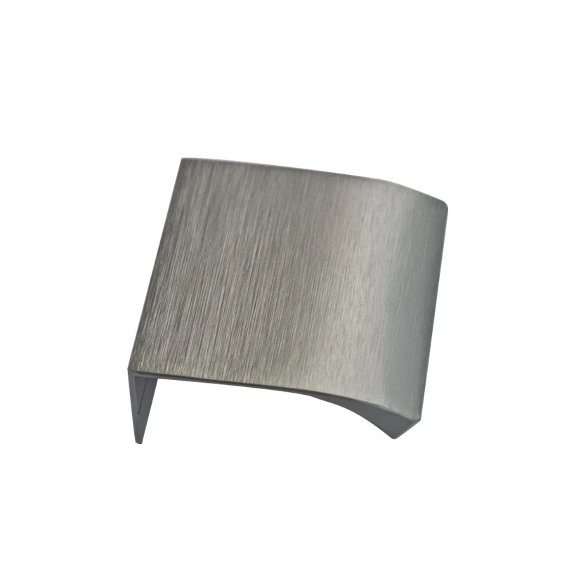 Brushed Anthracite Уке матовый черный матовый латунь Скрытая мебель кухонные ручки ящика - Цвет: Brushed Anthracite