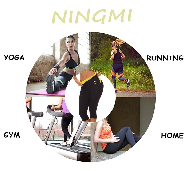NINGMI тонкие брюки контроль животика белье для похудения и коррекции фигуры короткие неопреновые Пот тела формирователь Тренировки Талии Тренажер ягодицы подтяжки плотные Капри
