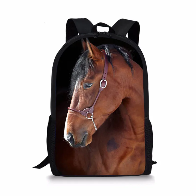 Z3247C FORUDESIGNS Kids Horse Schoolbags Prints Animal Mochila Book Bag Teenager Boys Girls School Bags Orthopedic Children Bag Pack - Цвет: Z3247C