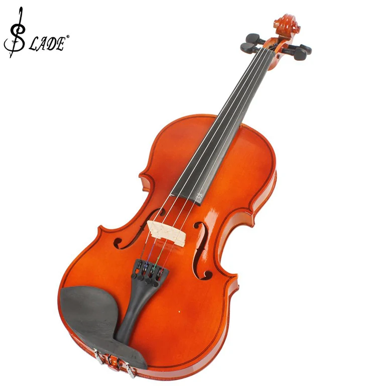 Slade 4/4 violin Full Size Natural Acoustic Violin Fiddle with Case & Bow & Rosin for Violin Beginner