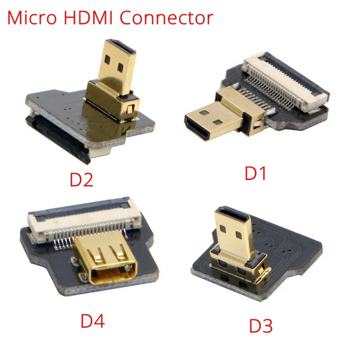 Jimier CYFPV HDMI совместимый мини Micro Male Female адаптер кабель стандартный прямой для FPV HDTV