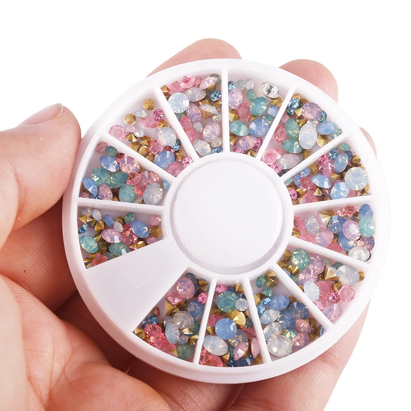 Синева 1 колесо Многоцветный Кристалл Стразы для ногтей заклепки Маникюр УФ гель