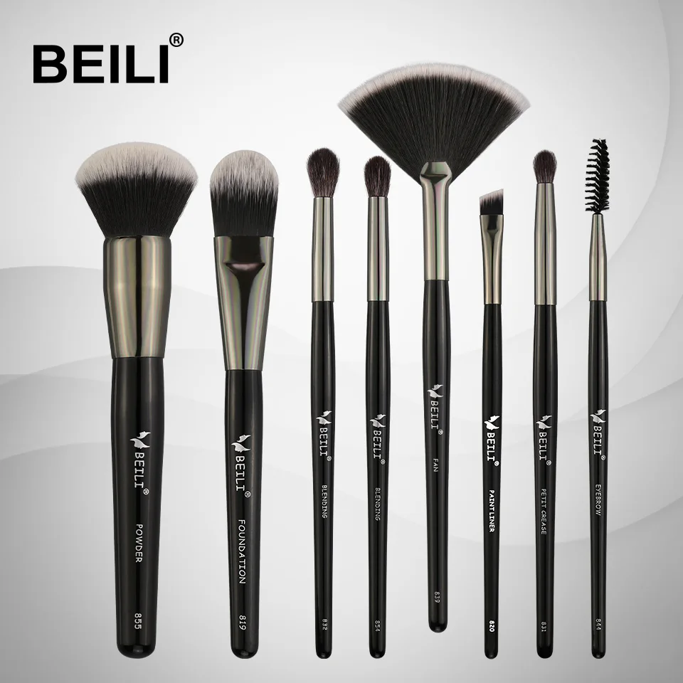 Набор кистей для макияжа BEILI Professional набор из козьей шерсти смешивания мягких