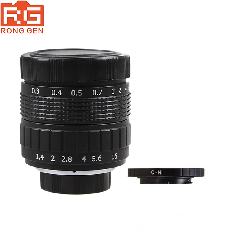 FUJIAN 50 мм f/1 4 C крепление CCTV F1.4 объектив + N1 макро кольцо для Nikon 1 S2 J5 J4 J3 J2 V1 V2 V3 AW1|50mm
