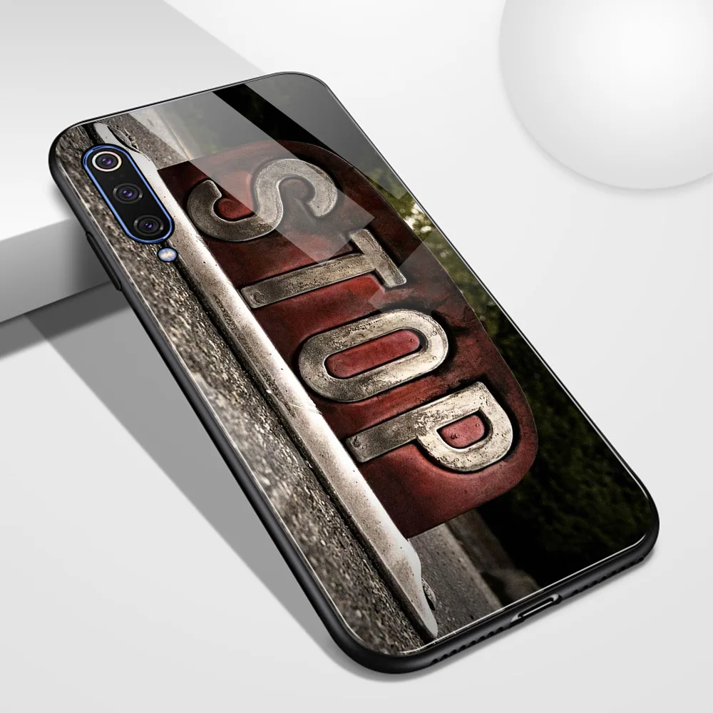 Для Xiaomi redmi K20 pro стеклянная крышка стоп знак mi 6 Чехол для 5 5S 6x Redmi Note 7 Mi Max 3 play |