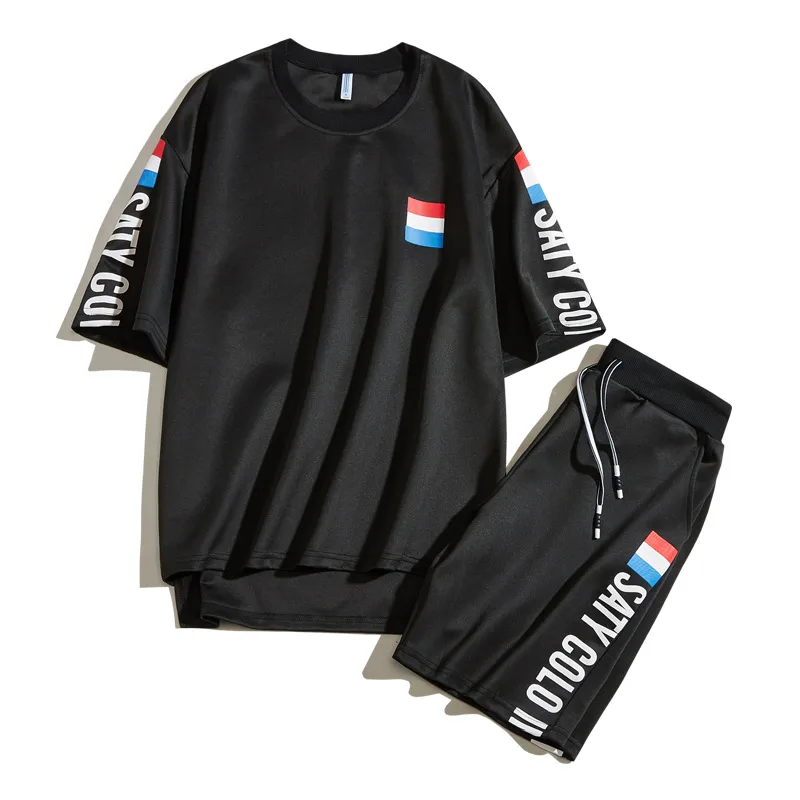 Комплект спортивной одежды мужской из 2 предметов футболка с коротким рукавом и