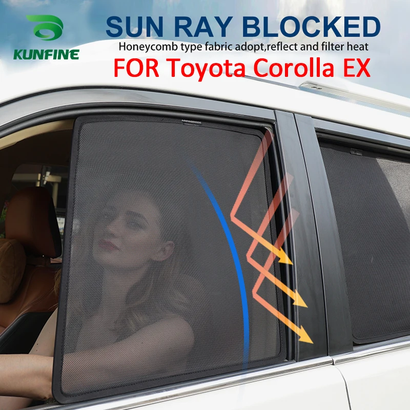 

4PCS/Set Or 2PCS/Set Magnetic Car Side Window SunShades Mesh Shade Blind For Toyota Corolla 2015 2016 2017 2018 2019