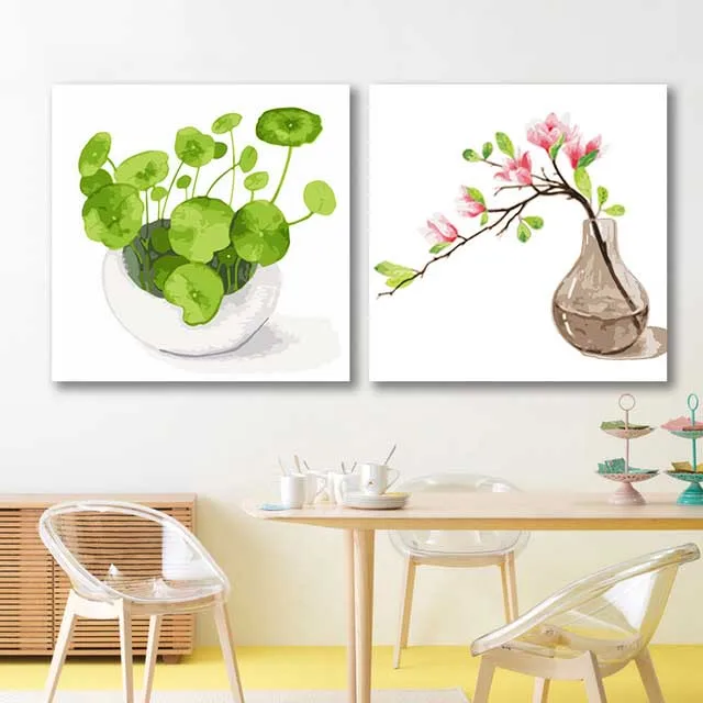 DIY картинки для раскраски по номерам с цветами магнолии расположение картины