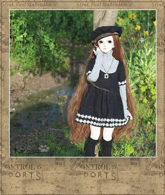 Костюм черного платья маргаритки (5 шт.) для куклы BJD 1/4 1/3 SD16 Кукла SD MSD CWB39 | Игрушки