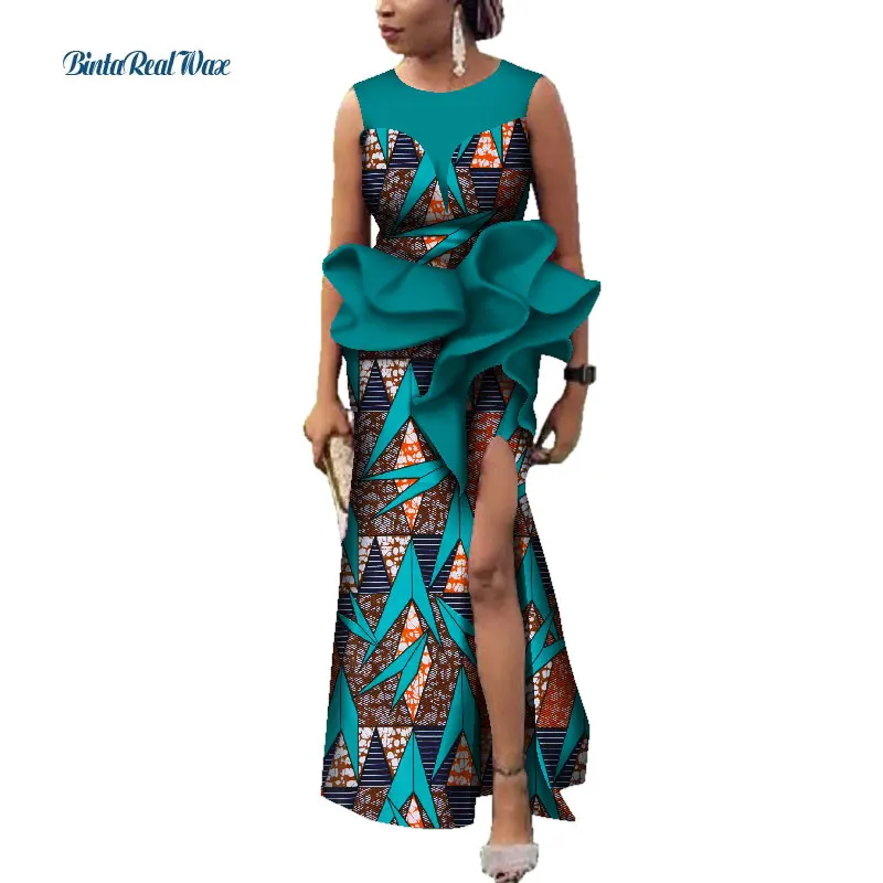 Африканские платья для женщин Бэйзин Riche африканская одежда женские длинные
