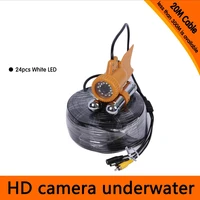 20meters depth underwater camera with dual lead rodes for fish finder diving camera application