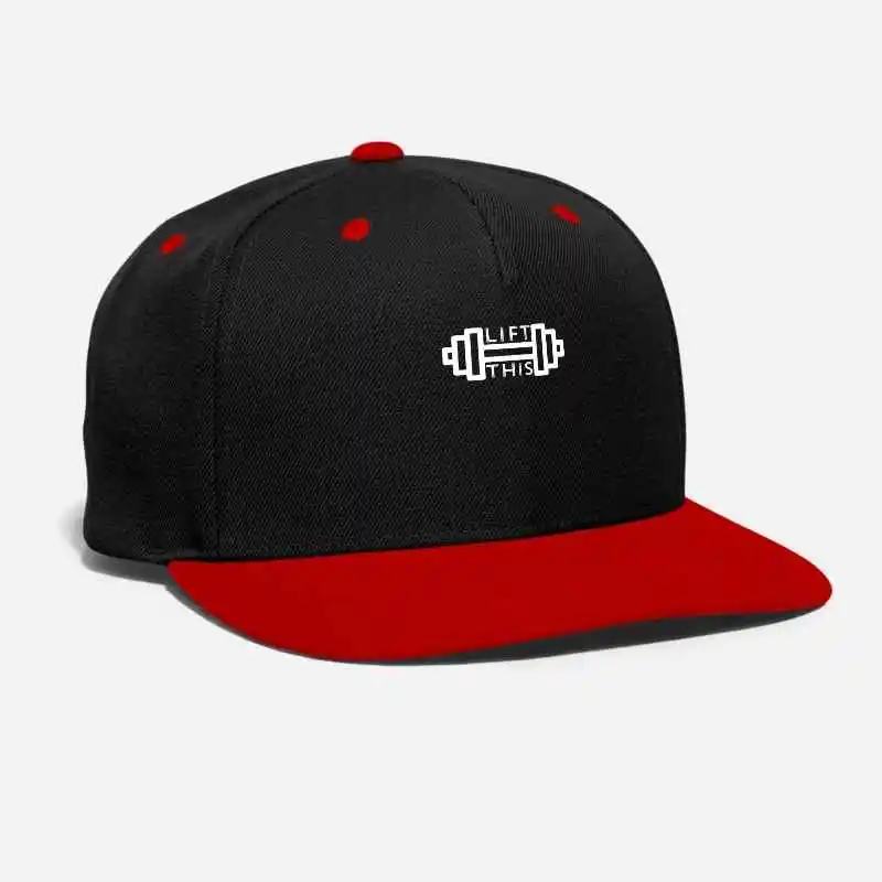 black red Поднимите этот тренажерный зал для тяжелоатлетов Графический заказной вышитый Кроссфит, бодибилдинг поднимая гантбелл унисекс Регулируемый бейсболка кепка - Цвет: black red