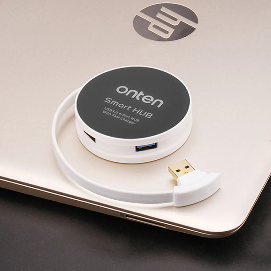 Onten 4 порта USB 3 0 сплиттер коммутатор с быстрым зарядным устройством для мобильных