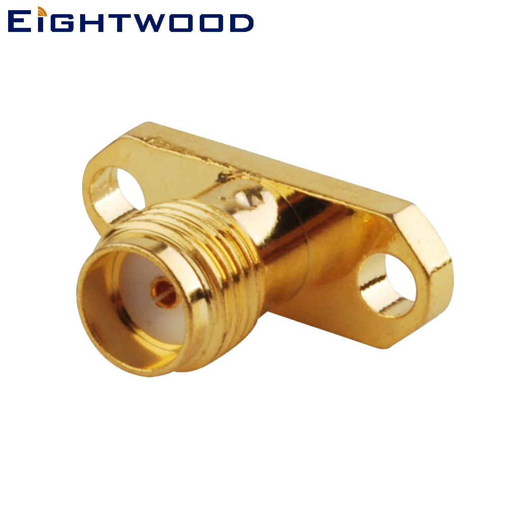 Eightwood 5 шт. SMA разъем Женский РФ коаксиальный 2 отверстия панельного монтажа