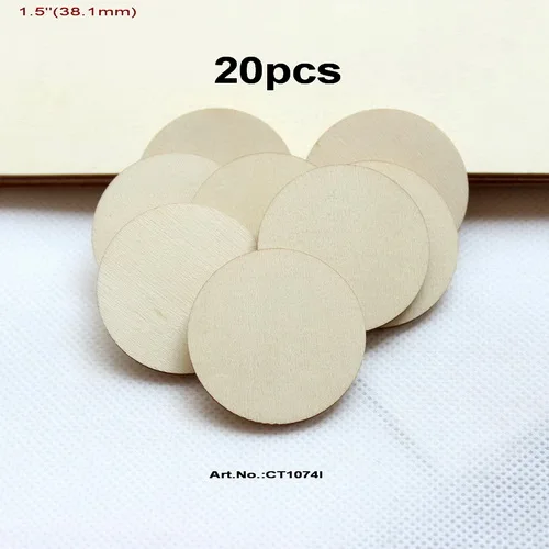 38MM-20pcs 38 мм/50 мм/63 мм/76 мм/101 мм Пустой круг круглые большие деревянные диски поделки краски Декор деревянный круг DIY-CT1074 - Окраска металла: 38MM-20pcs