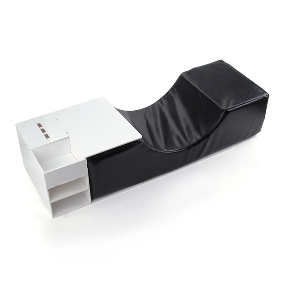 PU and White Shelf NEWCOME подушка для наращивания ресниц искусственная и фланелевая с эффектом памяти салонная подушка для ресниц мягкий материал белая и черная полка инструменты для макияжа - Цвет: PU and White Shelf