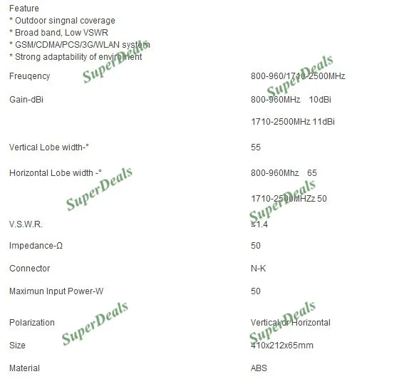 ZQTMAX 11dbi наружная логарифмическая антенна N Female для 2G 3g 4G повторитель сигнала сотового телефона и коаксиальный кабель