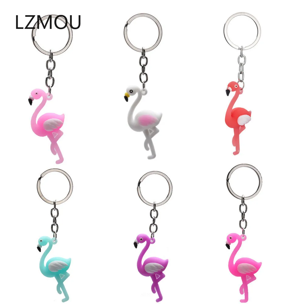 6pcs Baby Shower Flamingo Party Decorations Wedding Decoration KeyChain  Birthday Party Decorations Kids Girl Party Diy Supplies