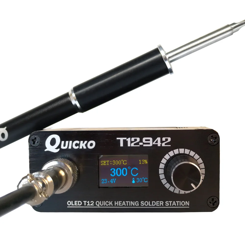 T12-942 мини OLED цифровая паяльная станция T12-M8 металлической алюминиевой ручкой с T12-ILS JL02 BL BC1 KU железные наконечники без питания