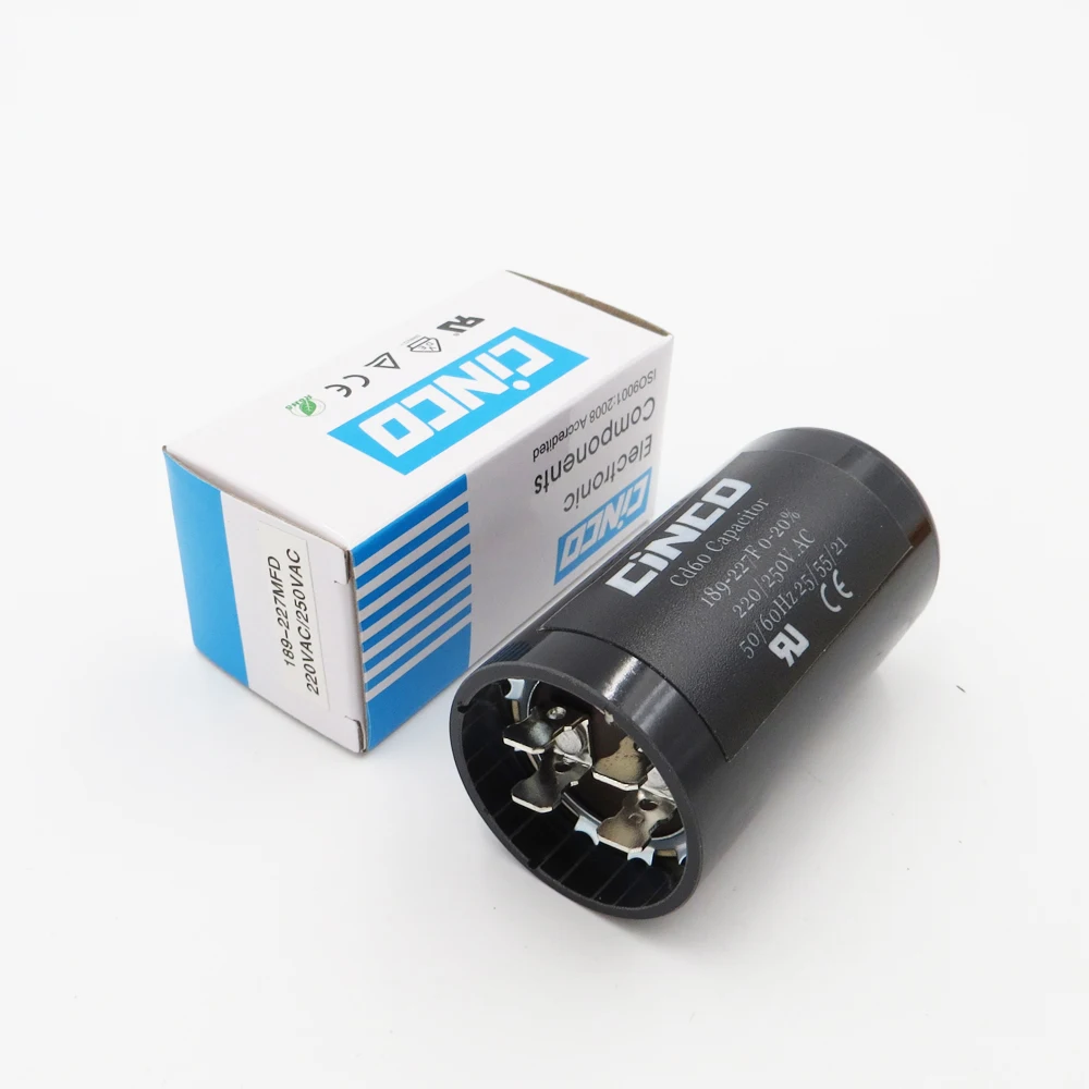 189 227MFD 220 V 250 275 CD60 пусковые конденсаторы двигателя RV запуск ing 227 mf uf компрессор HVAC