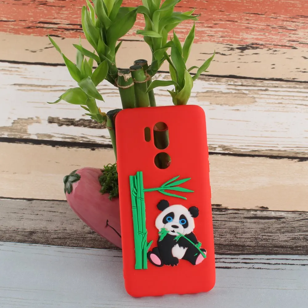 for LG G7 Silicone Case Cover Fundas G 7 3D Cartoon Panda Bamboo Phone Cases Bag Silicon Cute Soft |