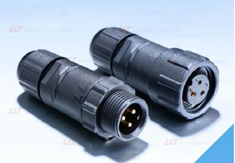 

50 pair M14 -3 Pin 250V 15A male and female electrical connector cable size 7.5mmsq