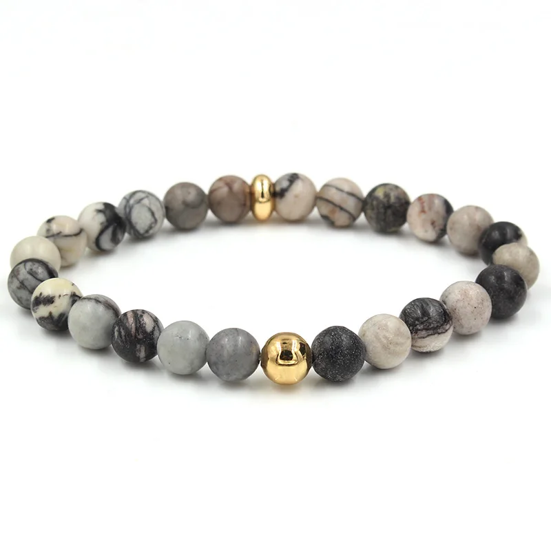 Женские и мужские браслеты с йоргом бусинами из натурального камня Howlite Mala