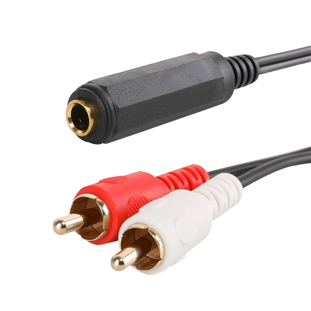6 35 мм 1/4 &quotЖенский двойной 2x Phono разветвитель кабель штекер Aux Акустический