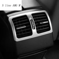 car styling rear air conditioning vent decorative frame air outlet trim strip stickers for mercedes benz c class w204 2009 2014