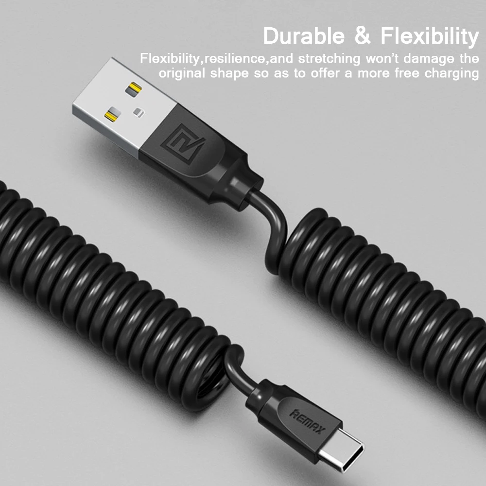 Remax usb type C кабель для Xiaomi Mi5 Весна 5 в 2.4A Быстрая зарядка данных type-C OnePlus 2 samsung S8 9 |