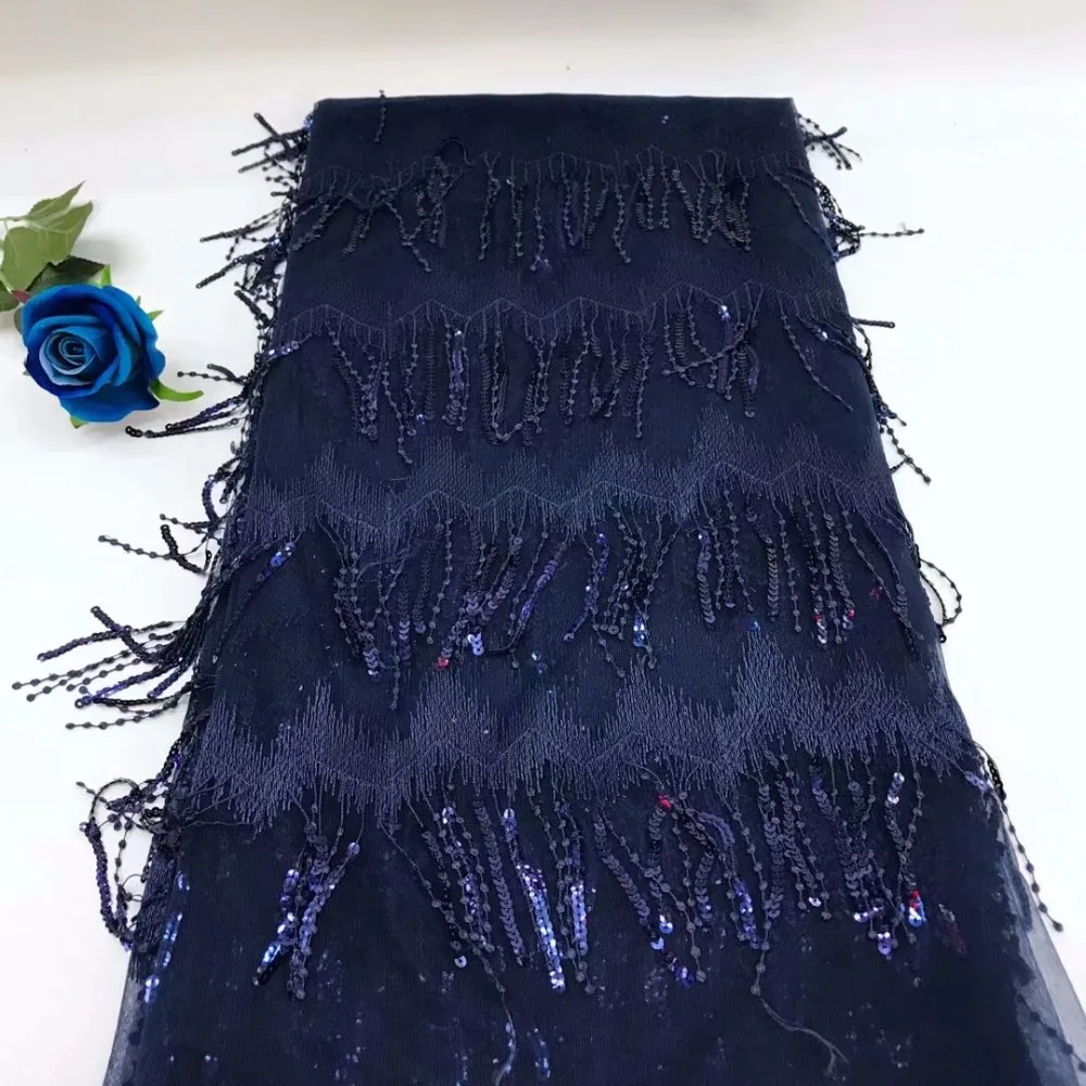 The latest 3D fringe is a high quality African tulle lace fabric Nigerian wedding white dress for free deliver | Дом и сад