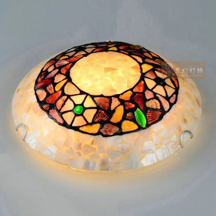 Continental Pastoral shell lamp lights bedroom ceiling bathroom hall balcony aisle porch lighting the Mediterranean | Обустройство