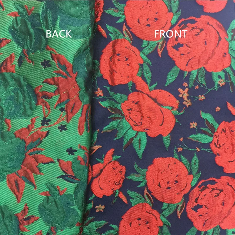 CF366 новый модный красная роза жаккардовая ткань для женщин Cheongsam пальто платье
