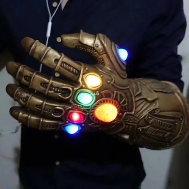 13 &quotМстители: Endgame Megamind танос Бесконечность Gauntlet со светодиодный подсветкой ПВХ