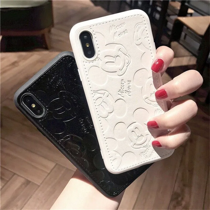 Чехол для Телефона iPhone X XS Max XR мультяшный Микки чехол телефона милый мягкий 6 6s Puls 7