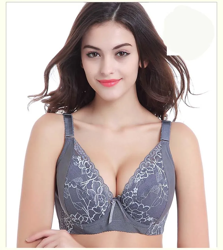 Женский кружевной бюстгальтер с цветочным принтом элегантное нижнее белье из