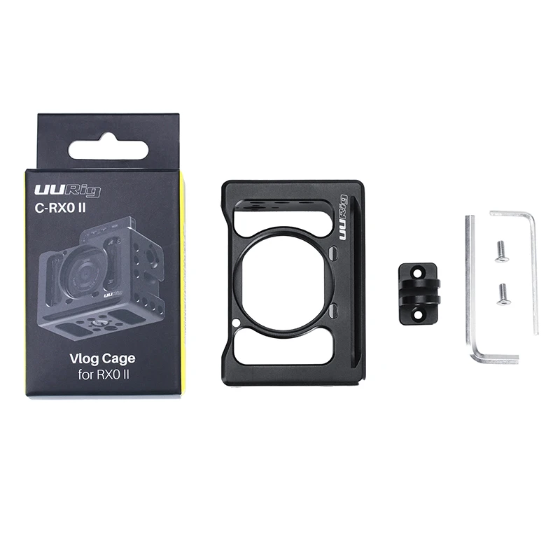 UURig клетка для камеры Sony RX0 II VlogMetal защитный держатель с холодным башмаком 1/4 3/8