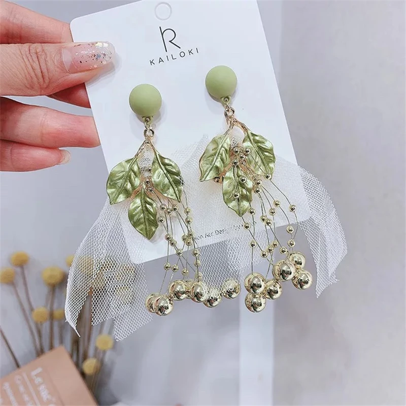 Новое поступление корейский кулон серьги ткань из пряжи большие звезды цветы