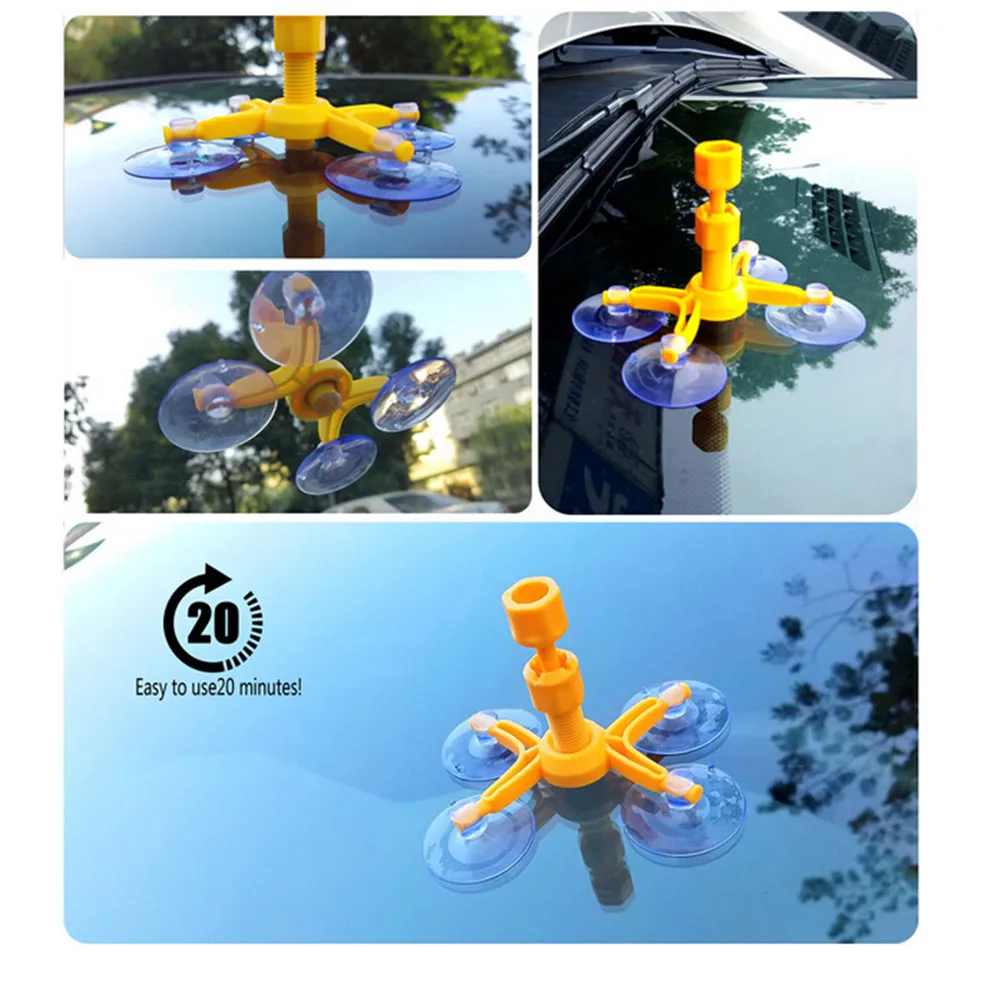 Car Window Repair Tools smooth Windscreen Crack Restore polish Glass Scratch Windshield Kits yellow color strong glue | Автомобили и
