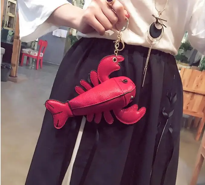 

10PCS Cute Women PU Coin Purse Small Lobster Shape Women Wallet Fashion Purse Bag Accessories Christmas Gift