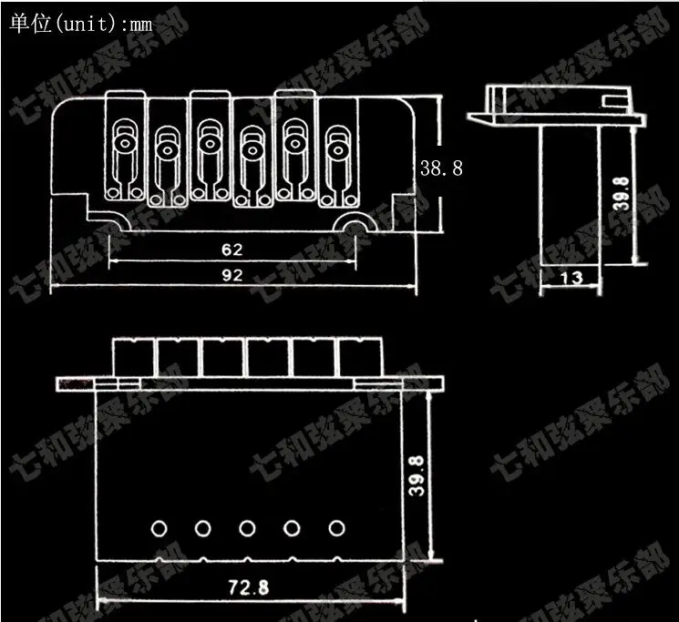 Гитарные части мост для гитарных струн Седло Hardtail Мост верхняя нагрузка