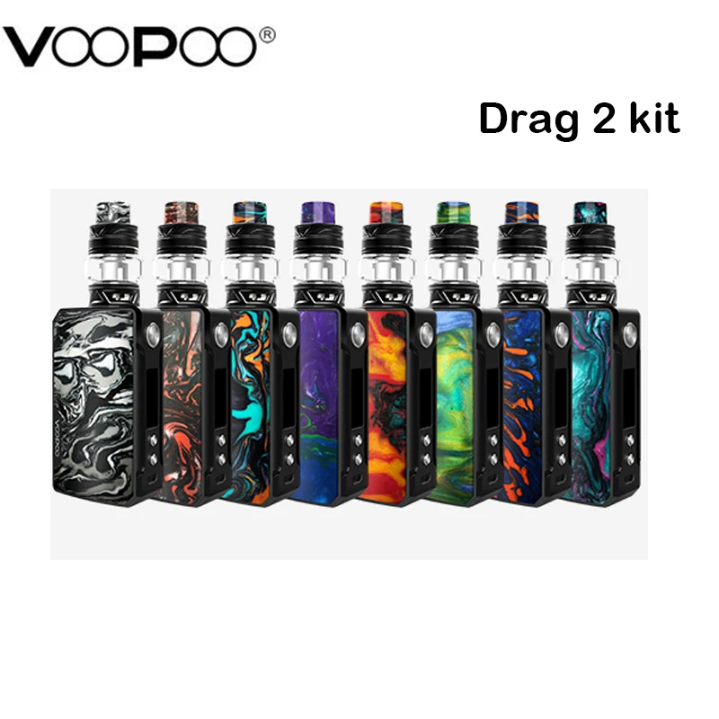 Оригинальный Voopoo Drag 2 комплект TC бокс мод 117 Вт с Uforce T2 SubOhm Tank U2/U3 катушка