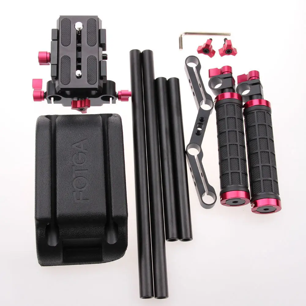 

CAMVATE Pro Shoulder Mount Support Rig With Base Plate & Dual Handle & 15mm Z-Shape Bracket & Shoulder Pad For Camera/Camcorders